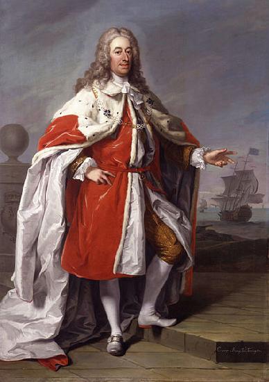 unknow artist Portrait of George Byng (1663-1733), 1st Viscount Torrington Sweden oil painting art